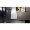Image 2 : PAIR OF 2 LIGHT WALL SCONCES. MATTE BLACK, WHITE FLUTED GLASS. RETAIL $680