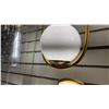 Image 3 : GROUP OF 3 GENERATION LIGHTING GALASSIA SINGLE LIGHT WALL SCONCES. BURNISHED BRASS, MILK WHITE