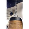 Image 3 : PORCHSIDE TURNED WOOD PENDANT LIGHT. 9 1/4" RETAIL $660