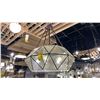 Image 1 : TARTAN 5 LIGHT PENDANT LAMP. OILED BURNISHED BRONZE AND MERCURIED GLASS. RETAIL $2070 27"D