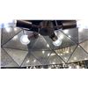 Image 4 : TARTAN 5 LIGHT PENDANT LAMP. OILED BURNISHED BRONZE AND MERCURIED GLASS. RETAIL $2070 27"D