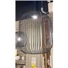 Image 2 : KAI LED PENDANT LIGHT. NIGHTSHADE BLACK. ALUMINUM FRAME. 22"D RETAIL $2000