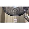 Image 2 : KELLER SINGLE LIGHT PENDANT. BLACK WOVEN METAL. 16"D