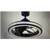 Image 1 : 24" LED CEILING FAN. GLEAM BLACK, 20W, REMOTE. RETAIL $1500