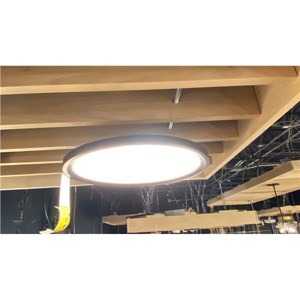 KENORA 16" LED FLUSH MOUNT CEILING LIGHT. BLACK FRAME
