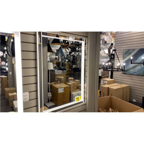 FLORE DUAL LED BACKLIT MIRROR. 24" X 32" RETAIL $750