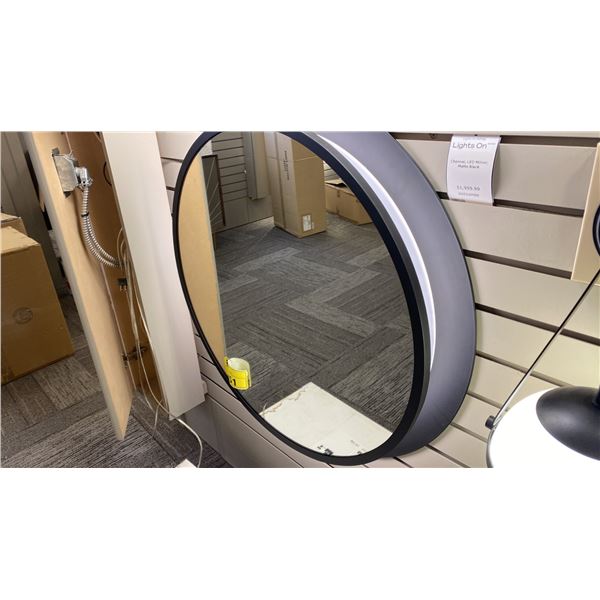 CHENNAI LED MIRROR. BLACK MATTE 28"D RETAIL $2000