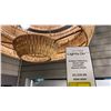 Image 3 : ANTIBES COLLECTION 3 LIGHT CHANDELIER. NATURAL KHAKI WICKER. 26"D RETAIL $3340