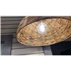 Image 2 : KAIA SINGLE LIGHT PENDANT. NATURAL WICKER. 16"D