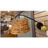 Image 2 : RYLEIGH WALL SCONCE. MATTE BLACK, WOVEN SWEETGRASS. RETAIL $320