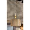 Image 2 : CAPITAL LIGHTING DONAVON SINGLE LIGHT PENDANT. WHITE WASHED WOOD AND MATTE BRASS. 13"D RETAIL $700