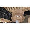 Image 1 : OPHIRA SINGLE LIGHT PENDANT. CHAMPAGNE BRONZE AND CORD. 23"D