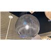 Image 1 : SINGLE LIGHT PENDANT. CHARCOAL. METAL. 27"D RETAIL $1640