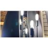 Image 2 : VALLEY 6 LIGHT PENDANT. BLACK CASHMERE AND PAINTED METAL. 17"D RETAIL $1060