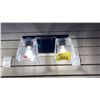 Image 1 : PAIR OF LIVING DISTRICT MERRICK 2 LIGHT VANITY. BLACK, CLEAR GLASS.