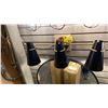 Image 2 : GROUP OF 4 X 3 LIGHT VANITY LIGHTS. RETAIL $1800