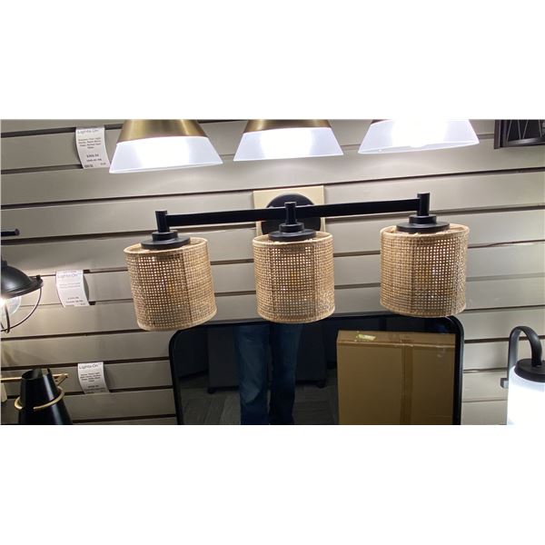 GROUP OF 4 X 3 LIGHT & 1 X 2 LIGHT VANITY LIGHTS. RETAIL $1650