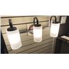 Image 4 : GROUP OF 4 X 3 LIGHT & 1 X 2 LIGHT VANITY LIGHTS. RETAIL $1650