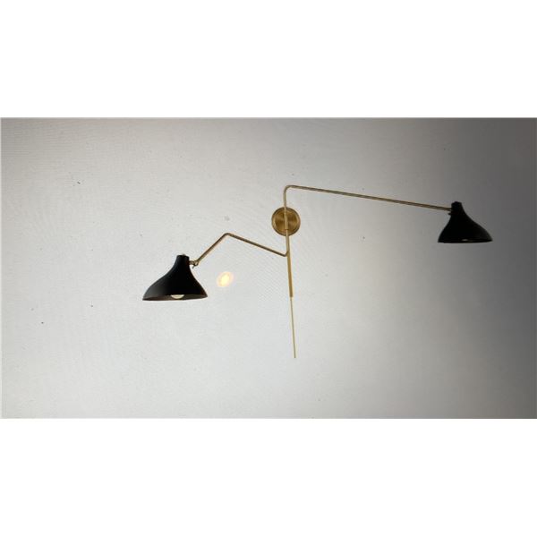 MERIDIAN M90088WHNB ADJUSTABLE WALL SCONCE