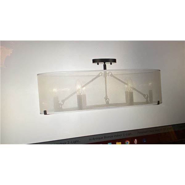 25"D GOLDEN LIGHTING MODEL 5019-6SF BLK IN BOX