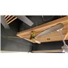 Image 1 : 65"D RENI SMART FAN. REMOTE. AGED BRASS, WALNUT STAINED WOOD BLADES.