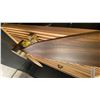 Image 3 : 65"D RENI SMART FAN. REMOTE. AGED BRASS, WALNUT STAINED WOOD BLADES.