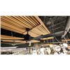 Image 1 : 72" NAN XL CEILING FAN. MATTE BLACK WOODGRAIN. REMOTE. RETAIL $1960
