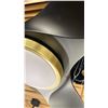 Image 4 : 62" CEILING FAN. SOFT BRASS WITH MATTE BLACK BLADES, REMOTE. SMART FAN