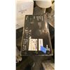 Image 4 : 60" CEILING FAN. WOODGRAIN GREY/BLACK, PEWTER BASE, IVORY LENS, REMOTE
