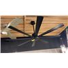 Image 1 : 65" 8 BLADE MATTE BLACK CEILING FAN. REMOTE. SMART FAN