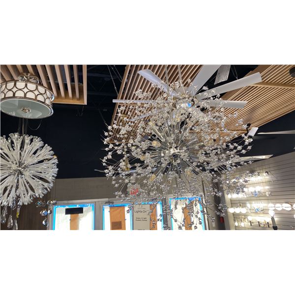 SOLUS 12 LIGHT PENDANT. GOLD IN BOX