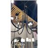 Image 2 : SUMMIT 6 LIGHT CHANDELIER. TEXTURED BLACK. 27"D RETAIL $910