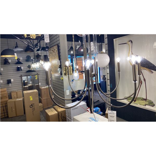 SUMMIT 8 LIGHT CHANDELIER. 31"D. RETAIL $1250