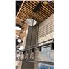 Image 2 : 5 LIGHT LINEAR DINING LIGHT. MATTE BLACK METAL. 46"L
