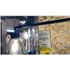 Image 3 : MERA 3 LIGHT PENDANT. BLACK AND CLEAR GLASS. 38"L