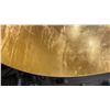 Image 3 : SIGMUND SINGLE LIGHT PENDANT. BLACKENED STEEL, GOLD LEAF INSIDE. 15" DIAMETER.