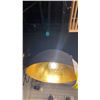 Image 4 : SIGMUND SINGLE LIGHT PENDANT. BLACKENED STEEL, GOLD LEAF INSIDE. 15" DIAMETER.