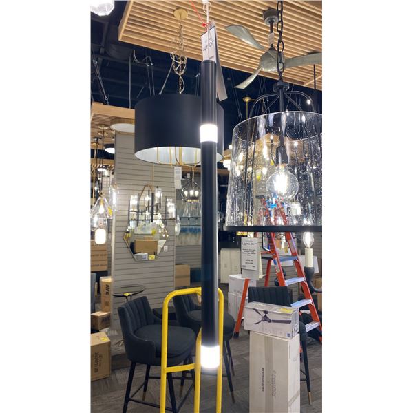GROUP OF 3 PENDANT LIGHTS. FLUTE, LED. BLACK