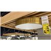 Image 1 : MADISON LED FLUSH MOUNT. MODERN GOLD, FROSTED GLASS. 16"D RETAIL $330
