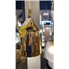 Image 1 : GROUP OF 4 GOLD PENDANT LAMPS. 3 IN BOX. 8"D. RETAIL $1040