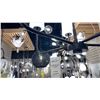 Image 2 : GROUP OF 3 26"D 5 LIGHT BLACK CHANDELIER. 2 IN BOX