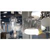Image 1 : PAIR OF KUZCO BENKL LED PENDANT LIGHTS. SMOKED GLASS, BRUSHED NICKEL, WHITE ACRYLIC DIFFUSER.