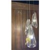 Image 1 : LUMA 3 LED PENDANT CHANDELIER STERLING. RETAIL $4089. APPROX 16"D X 90"H WITH ADJUSTABLE PENDANTS.