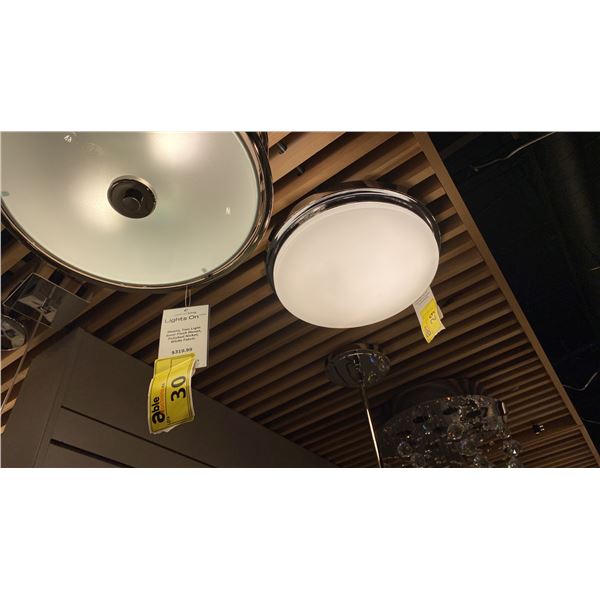 CHROME LED FLUSH MOUNT 15" 27 WATT