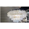 Image 1 : SELENE 4 LIGHT PENDANT CHROME AND WHITE IN BOX 24"
