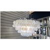Image 1 : SELENE 4 LIGHT PENDANT CHROME AND WHITE IN BOX 24"D