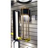Image 1 : CAMILLO LED OUDOOR WALL MOUNT. TEXTURED BLACK AND BRONZE, CLEAR SEEDED GLASS. RETAIL $670