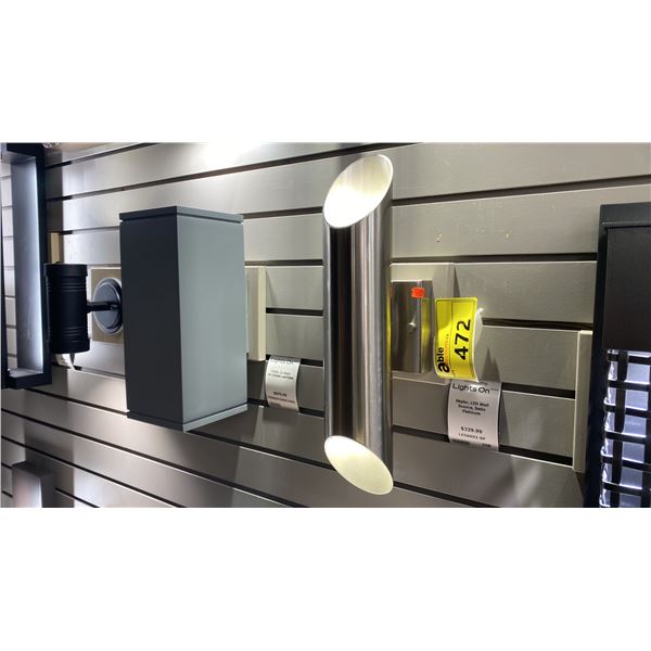 PAIR OF SKYLER LED WALL SCONCE. SATIN PLATINUM. RETAIL $660