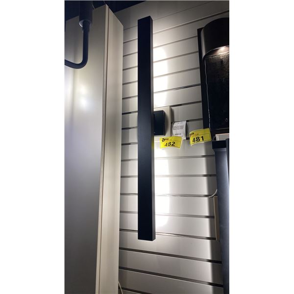 RUPERT LED OUTDOOR WALL SCONCE. MATTE BLACK, CLEAR GLASS. RETAIL $310