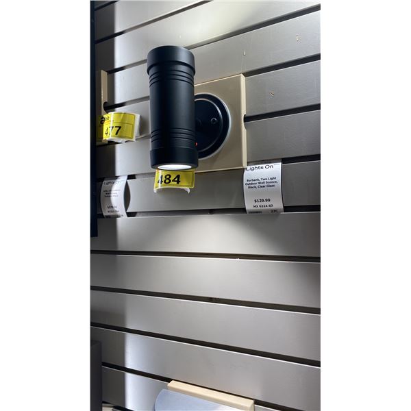 GROUP OF 7 OUTDOOR WALL SCONCES. BRONZE AND BLACK. RETAIL $1250